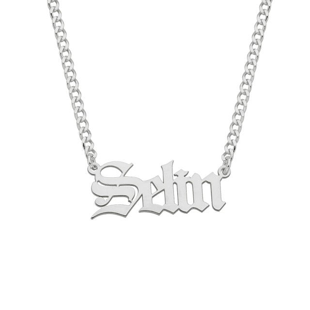 Cuban Link Namenskette Gothic